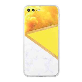 Stitching Marble TPU Phone Case For iPhone 8 Plus / 7 Plus(Yellow)