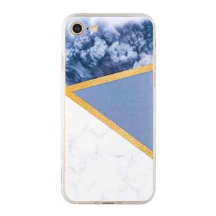 For iPhone SE 2022 / SE 2020 / 8 / 7 Stitching Marble TPU Phone Case(Grey)