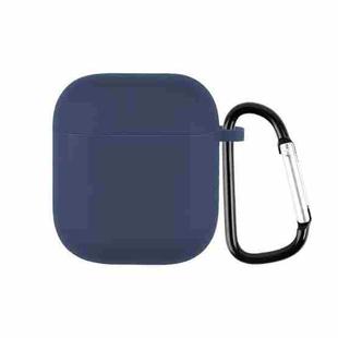 For Realme Buds Air Neo TWS Silicone Earphone Protective Case with Hook(Midnight Blue)