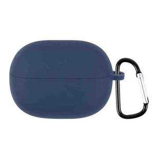 For Xiaomi Redmi Buds 3 Lite Silicone Earphone Protective Case with Hook(Navy Blue)