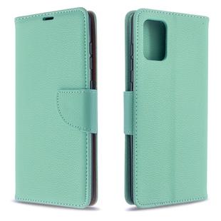 For Galaxy A71 Litchi Texture Pure Color Horizontal Flip PU Leather Case with Holder & Card Slots & Wallet & Lanyard(Green)