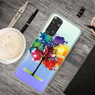 For Xiaomi Redmi Note 11 Global / Note 11S Painted Transparent TPU Phone Case(Oil Painting Tree)