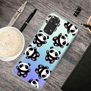 For Xiaomi Redmi Note 11 Global / Note 11S Painted Transparent TPU Phone Case(Hug Panda)