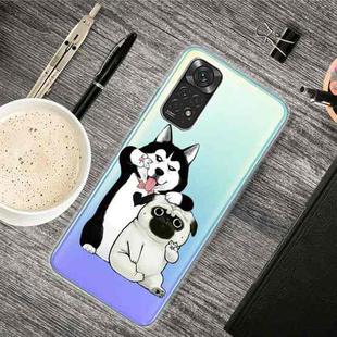 For Xiaomi Redmi Note 11 Global / Note 11S Painted Transparent TPU Phone Case(Selfie Dog)