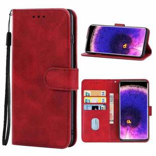 Leather Phone Case For OPPO Find X5(Red)