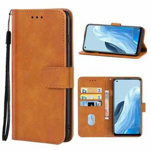 Leather Phone Case For OPPO Find X5 Lite(Brown)