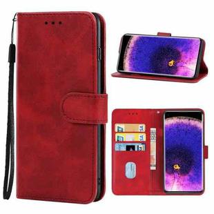 Leather Phone Case For OPPO Find X5 Pro(Red)