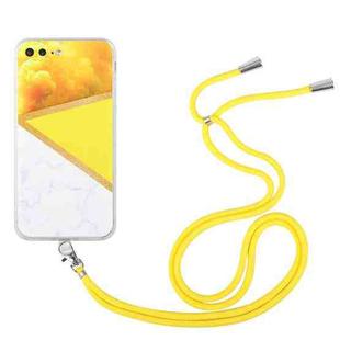 Lanyard Stitching Marble TPU Case For iPhone 7 Plus / 8 Plus(Yellow)