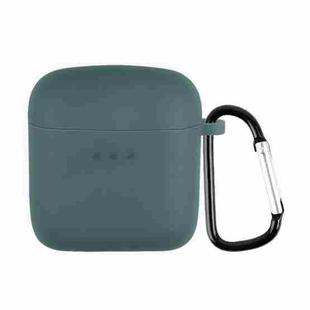 For Boat Airdopes 131 Silicone Earphone Protective Case with Hook(Dark Night Green)