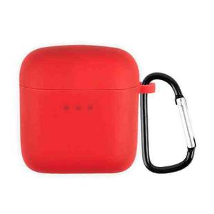 For Boat Airdopes 131 Silicone Earphone Protective Case with Hook(Red)