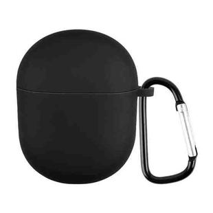 For Boat Airdopes 381 Silicone Earphone Protective Case with Hook(Black)