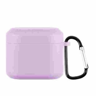For Boat Airdopes 402 Silicone Earphone Protective Case with Hook(Purple)