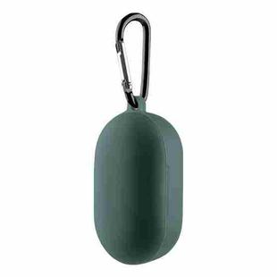 For Boat Airdopes 441 Silicone Earphone Protective Case with Hook(Dark Night Green)