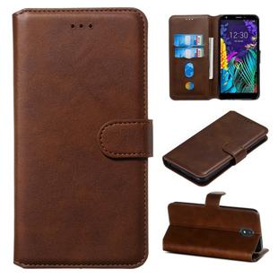 For LG K30 (2019) Classic Calf Texture Horizontal Flip PU Leather Case, with Holder & Card Slots & Wallet(Brown)