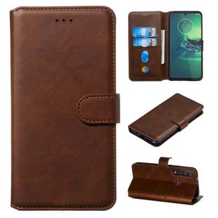 For Motorola Moto G8 Plus Classic Calf Texture Horizontal Flip PU Leather Case, with Holder & Card Slots & Wallet(Brown)