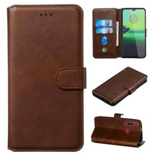 For Motorola Moto G8 Play / One Macro Classic Calf Texture Horizontal Flip PU Leather Case, with Holder & Card Slots & Wallet(Brown)