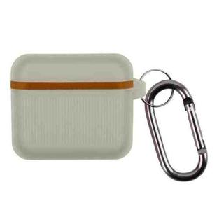 Suitcase Silicone Earphone Protective Case with Hook For Airpods 3(Beige White)