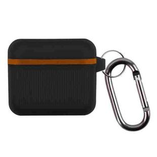 Suitcase Silicone Earphone Protective Case with Hook For Airpods 3(Black)