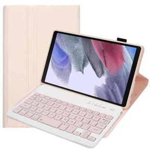A220 Candy Color TPU Detachable Bluetooth Keyboard Leather Case with Bracket For Samsung Galaxy Tab A7 Lite 8.7 T220 / T225(Pink)