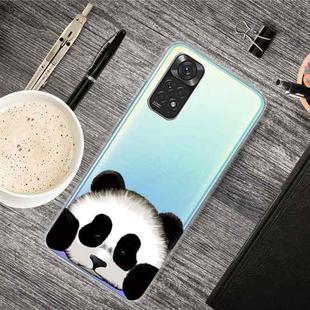 For Xiaomi Redmi Note 11 Pro 4G / 5G Global Painted Transparent TPU Phone Case(Hug Face Panda)