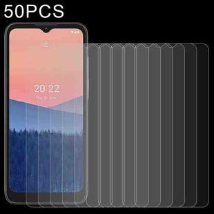 50 PCS 0.26mm 9H 2.5D Tempered Glass Film For Nokia C21