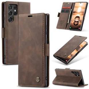 For Samsung Galaxy S22 Ultra 5G CaseMe 013 Multifunctional Leather Phone Case(Coffee)