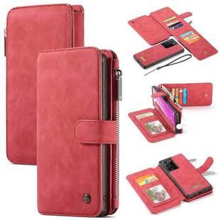 For Samsung Galaxy Note20 Ultra CaseMe-007 Detachable Multifunctional Leather Phone Case(Red)