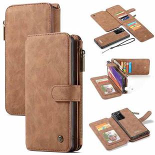 For Samsung Galaxy Note20 Ultra CaseMe-007 Detachable Multifunctional Leather Phone Case(Brown)
