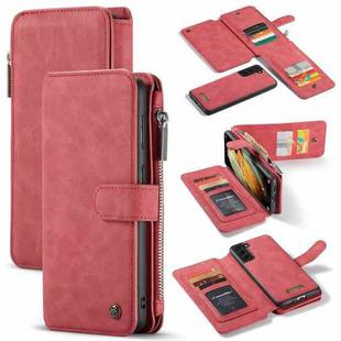 For Samsung Galaxy S21 5G CaseMe-007 Detachable Multifunctional Leather Phone Case(Red)