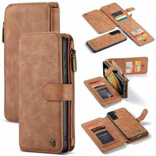 For Samsung Galaxy S21 5G CaseMe-007 Detachable Multifunctional Leather Phone Case(Brown)