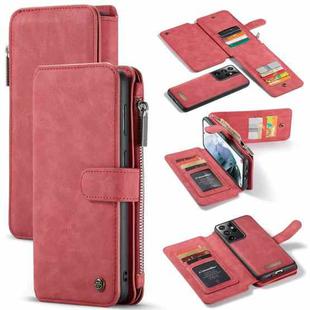For Samsung Galaxy S21 Ultra 5G CaseMe-007 Detachable Multifunctional Leather Phone Case(Red)