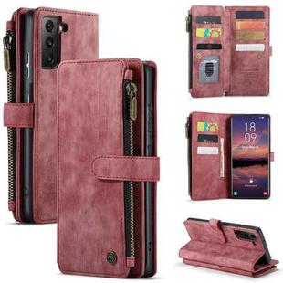 For Samsung Galaxy S22+ 5G CaseMe C30 Multifunctional Phone Leather Case with Holder & Card Slot & Wallet(Red)