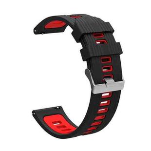For Huawei Watch GT 3 42mm Two-color Silicone Watch Band(Black Red)