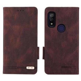 For Fujitsu Arrows WE F-51B Magnetic Clasp Leather Phone Case(Brown)