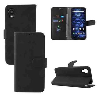 For Kyocera DIGNO BX2 Skin Feel Magnetic Buckle Leather Phone Case(Black)