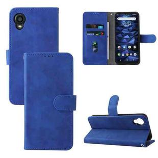 For Kyocera DIGNO BX2 Skin Feel Magnetic Buckle Leather Phone Case(Blue)