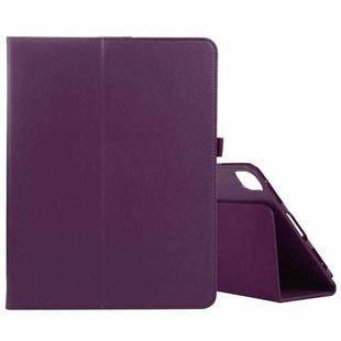 For iPad Pro 12.9 2022 / 2021 / 2020 / 2018 Litchi Texture Solid Color Leather Tablet Case(Purple)
