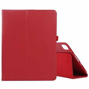 For iPad Pro 12.9 2022 / 2021 / 2020 / 2018 Litchi Texture Solid Color Leather Tablet Case(Red)