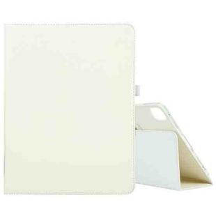 For iPad Pro 12.9 2022 / 2021 / 2020 / 2018 Litchi Texture Solid Color Leather Tablet Case(White)