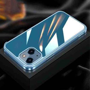 For iPhone 13 SULADA Metal Frame + Nano Glass + TPU Phone Case(Sierra Blue)