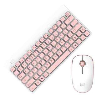 FOETOR G1500 Wireless Keyboard Mouse Set(White Pink)