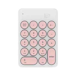 FOETOR ik6610 Mini Wireless Numeric Keyboard(White Pink)