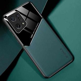 For OPPO Find X5 All-inclusive Leather + Organic Glass Phone Case(Green)