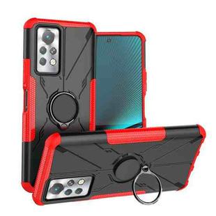 For Infinix Note 11 Pro Armor Bear Shockproof PC + TPU Phone Case with Ring Holder(Red)