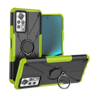 For Infinix Note 11 Pro Armor Bear Shockproof PC + TPU Phone Case with Ring Holder(Green)