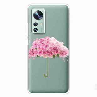 For Xiaomi 12 / 12X 5G Colored Drawing Pattern Highly Transparent TPU Protective Case(Flower Umbrella)