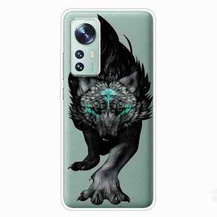 For Xiaomi 12 / 12X 5G Shockproof Painted Transparent TPU Protective Case(Mutant Wolf)