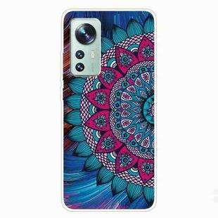 For Xiaomi 12 / 12X 5G Shockproof Painted Transparent TPU Protective Case(Oil Painting Flowers)