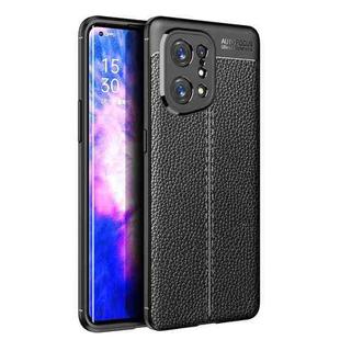 For OPPO Find X5 Litchi Texture TPU Shockproof Phone Case(Black)