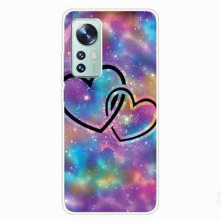 For Xiaomi 12 / 12X 5G Shockproof Painted Transparent TPU Protective Phone Case(Starry Love)
